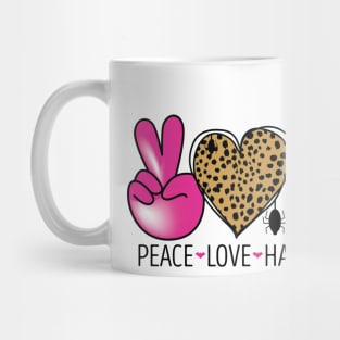 Peace Love Halloween Purple Witch Jack o lantern Mug